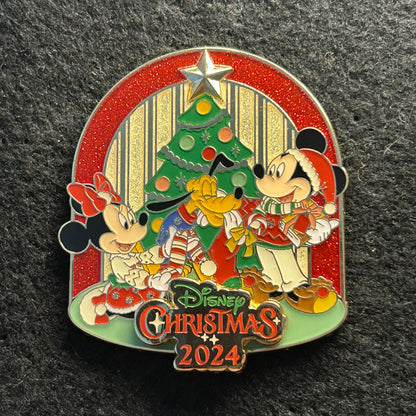 2024 - Mickey, Minnie, and Pluto - Christmas Day - TDLR - Disney Pin