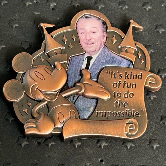 2024 - Walt and Mickey Mouse - Kind of Fun To Do the Impossible- Pin