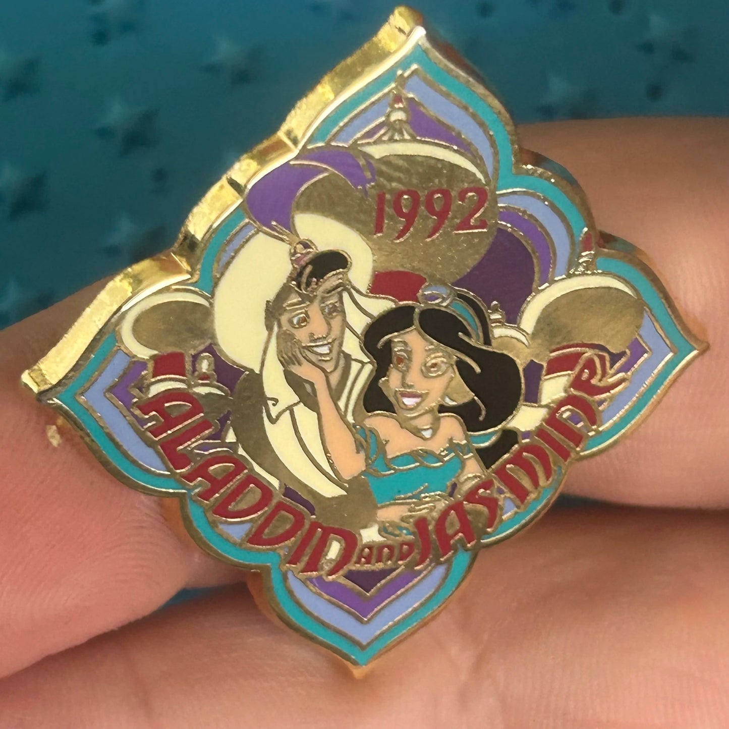 2002 - Princess Jasmine - Aladdin 1992 - Magic Carpet - Disney Pin