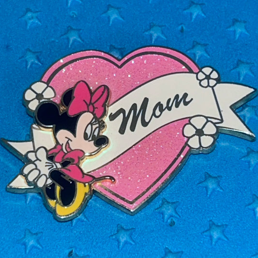 2006 - Minnie Mouse - Mom - Pink Glitter Heart - Disney Pin
