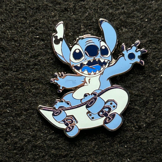 2025 - Stitch on Skateboard - Blue Series - WDW - Hidden Disney Pin