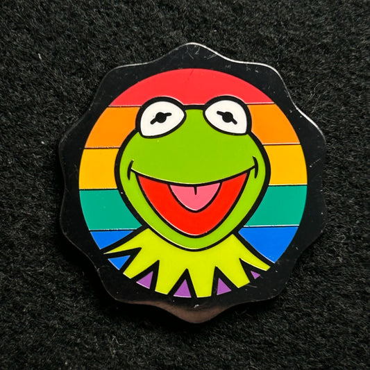 2024 -  Kermit The Frog Rainbow Background - Muppets - Pride - LR