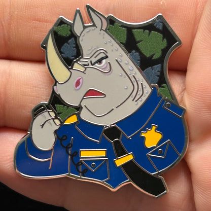2022 - Officer McHorn - Badge - Zootopia - ZPD - Mystery Series - Disney Pin