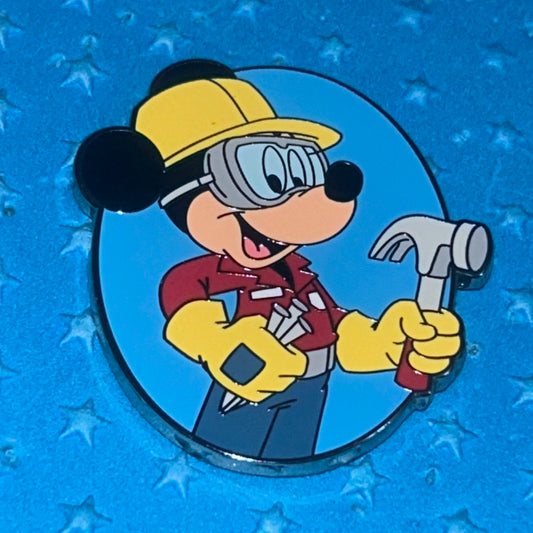 2016 - Mickey Mouse - Construction Worker - Hard Hat and Hammer - Disney Pin - Loose Pin Needle