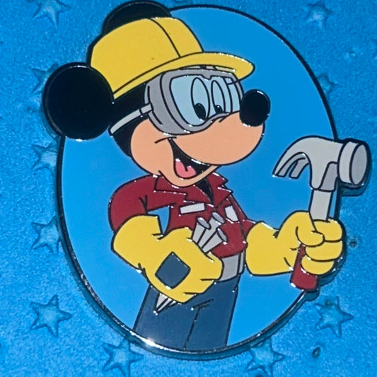 2016 - Mickey Mouse - Construction Worker - Hard Hat and Hammer - Disney Pin - Loose Pin Needle