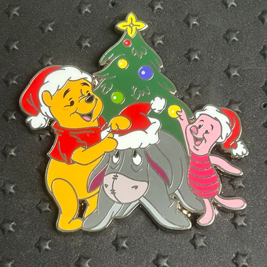 2024 - Winnie the Pooh, Eeyore, and Piglet - Decorating Christmas Tree - Disney Pin