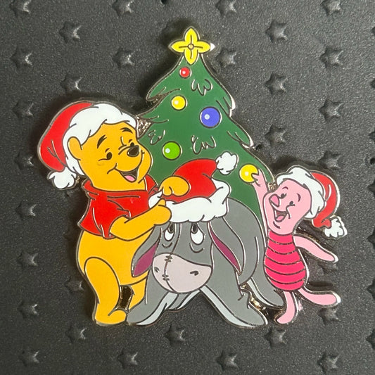 2024 - Winnie the Pooh, Eeyore, and Piglet - Decorating Christmas Tree - Disney Pin