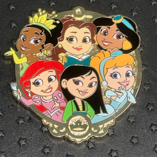2024 - Baby Princesses - Mulan, Cinderella, Ariel, Tiana, Belle, and Jasmine - Disney Pin