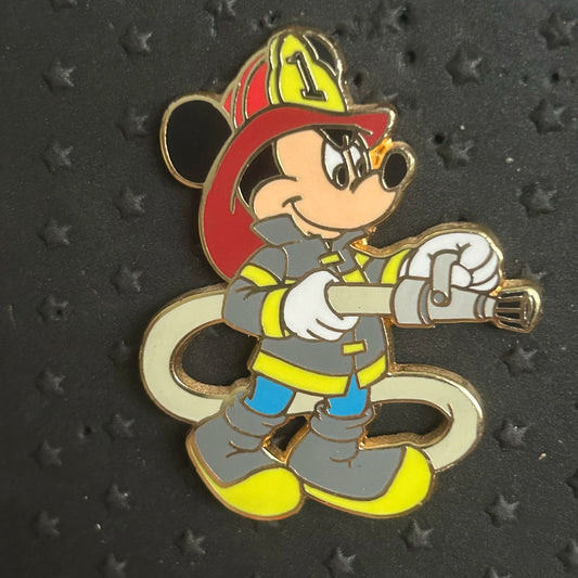 2005 - Mickey Mouse - Firefighter - Holding Fire Hose - Disney Pin