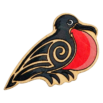 Magnificent Frigate Bird - Wooden Lapel Pin & Magnet