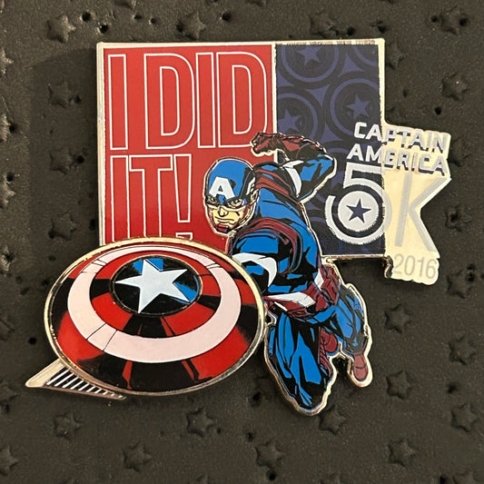 2016 - Captain America - Marvel - runDisney - 5k - LR - Disney Pin