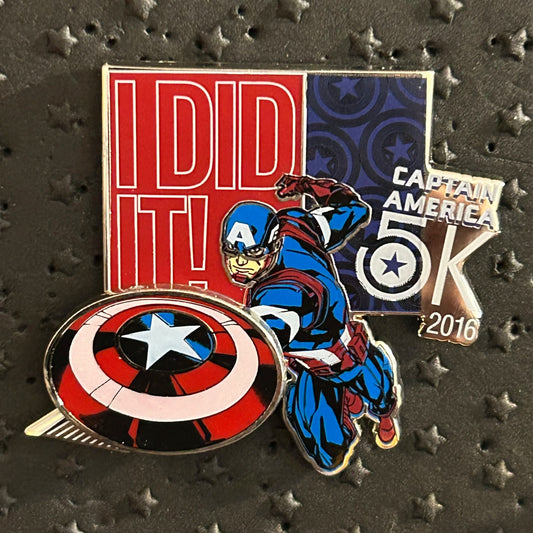 2016 - Captain America - Marvel - runDisney - 5k - LR - Disney Pin