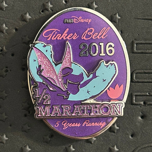2016 - Tinker Bell - runDisney- 1/2 Marathon - LR - Disney Pin