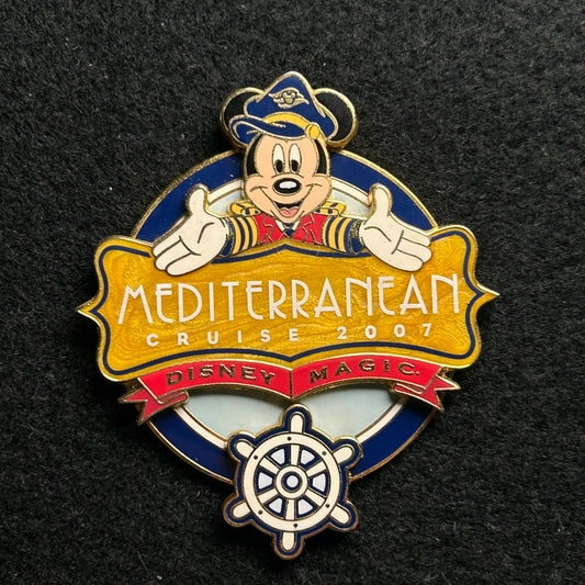 2007 - Captain Mickey - Mediterranean - DCL - Spinning Wheel - Disney Pin