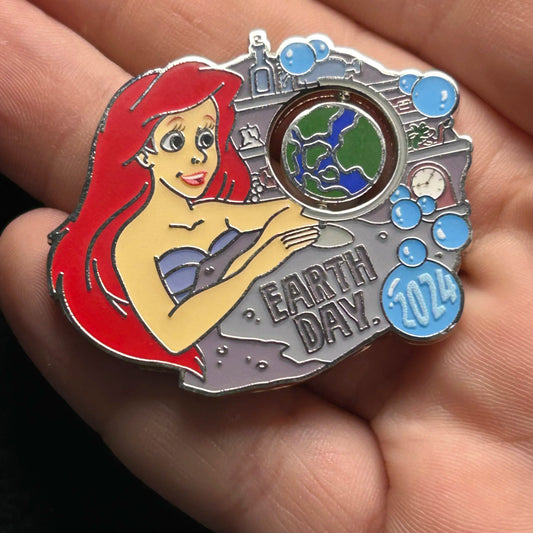 2024 - Ariel - Little Mermaid - LR - Earth Day - Spinner - Disney Pin
