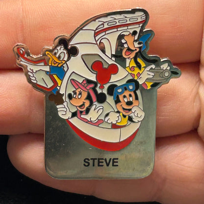 Steve - Name Series - Mickey, Minnie, Goofy, Donald - Monorail - Disney Pin