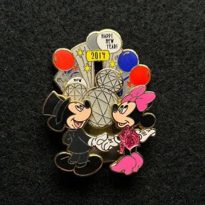 2013 - Mickey and Minnie - New Years - EPCOT Ball - Slider - LE 4,000 - Disney Pin