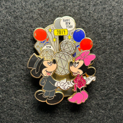 2013 - Mickey and Minnie - New Years - EPCOT Ball - Slider - LE 4,000 - Disney Pin