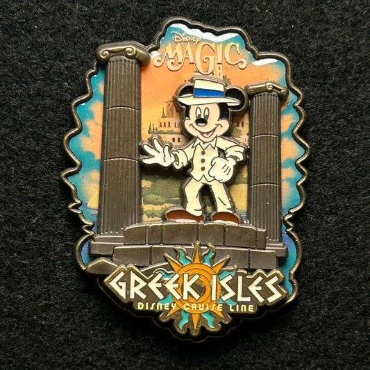 2014 - Mickey Mouse - Greek Isles - DCL - Magic - LE 1,500 - Disney Pin on Pin