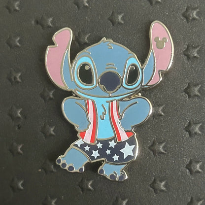 2024 - Stitch - 4th of July - Hidden Disney - Pin