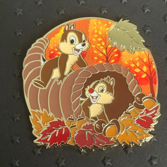 2024 - Chip and Dale - Cornucopia - Autumn Leaves - Disney Pin