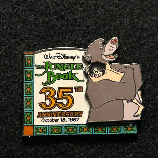 2002 - Baloo and Mowgli - Jungle Book - 35th Anniversary - LE 5,000 - Disney Pin