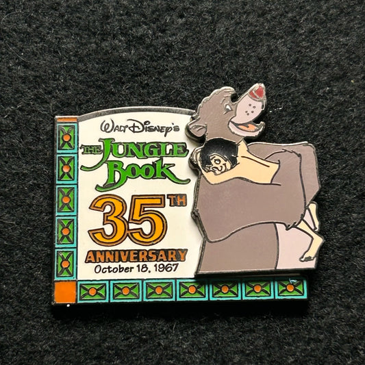 2002 - Baloo and Mowgli - Jungle Book - 35th Anniversary - LE 5,000 - Disney Pin