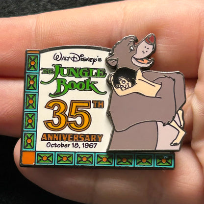 2002 - Baloo and Mowgli - Jungle Book - 35th Anniversary - LE 5,000 - Disney Pin