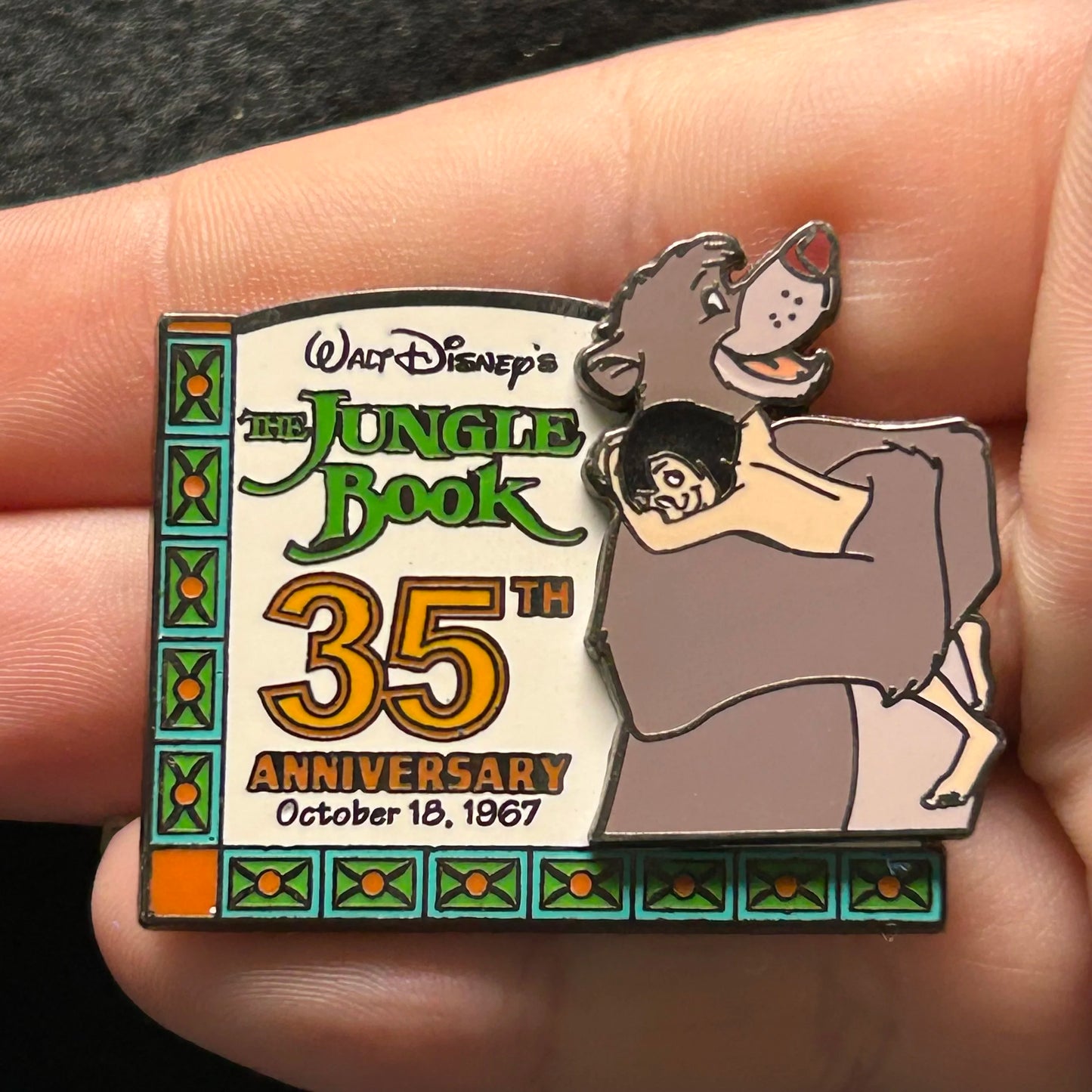 2002 - Baloo and Mowgli - Jungle Book - 35th Anniversary - LE 5,000 - Disney Pin