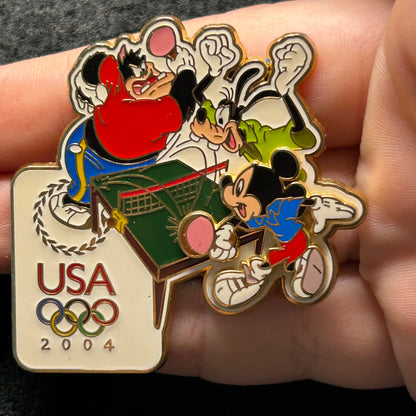 2004 - Mickey, Goofy, and Pete - Ping Pong - Olympics - USA - LE 1,000 - Disney Pin