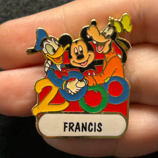 Francis - Mickey Mouse, Goofy, and Donald Duck - Name Series - Disney Pin
