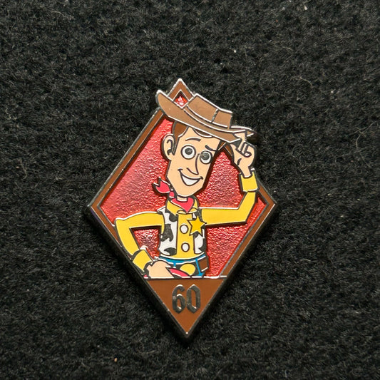 2015 - Woody - Toy Story - DLR - 60th Anniversary - Diamond - Disney Pin