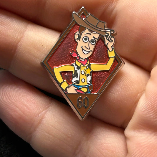 2015 - Woody - Toy Story - DLR - 60th Anniversary - Diamond - Disney Pin