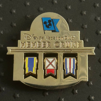2012 - DVC - DCL - Member Cruise - Swivel Flags - LR - Disney Pin