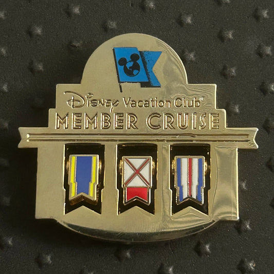 2012 - DVC - DCL - Member Cruise - Swivel Flags - LR - Disney Pin