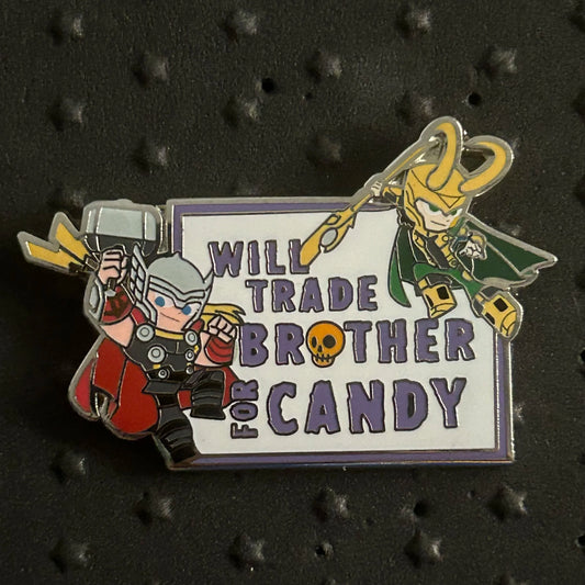 2020 - Thor and Loki - Marvel - Halloween - Will Trade Brother For Candy - Disney Pin