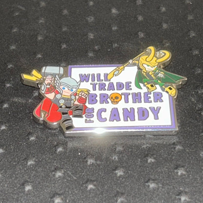 2020 - Thor and Loki - Marvel - Halloween - Will Trade Brother For Candy - Disney Pin