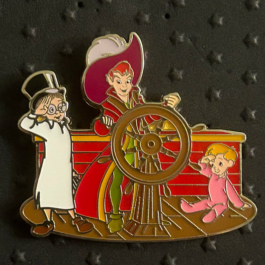 2022 - Peter Pan, John, and Michael Darling - Captain Hooks Ship - Disney Pin
