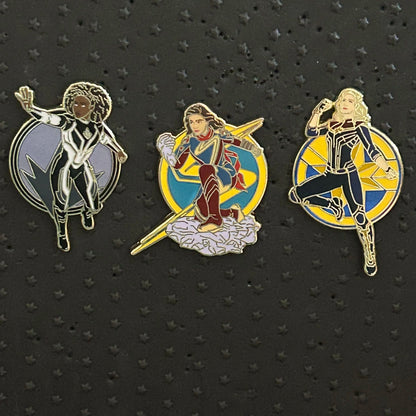 FULL SET - 2023 - Ms Marvel, Photon, and Captain Marvel - LR - Disney Pins