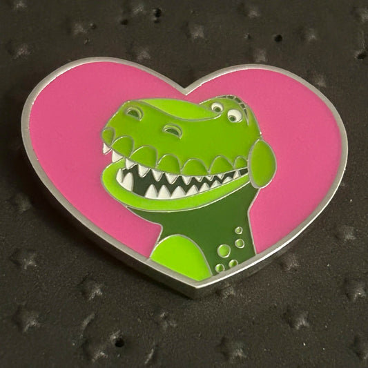 2022 - Loungefly - Rex - Toy Story - Pink Heart - Disney Pin