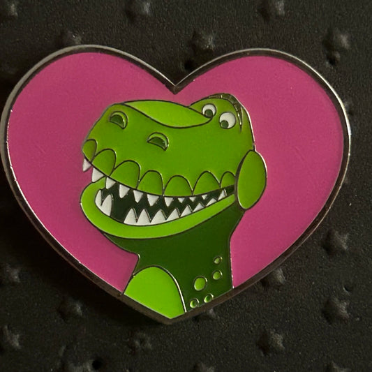 2022 - Loungefly - Rex - Toy Story - Pink Heart - Disney Pin