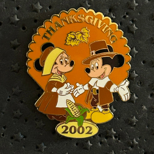 2002 - Mickey and Minnie Mouse - Thanksgiving - Cast Exclusive - Disney Pin