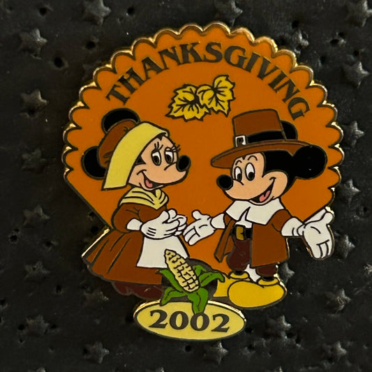 2002 - Mickey and Minnie Mouse - Thanksgiving - Cast Exclusive - Disney Pin