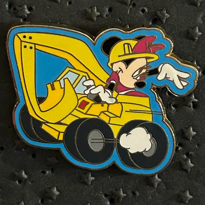 2004 - Minnie Mouse - Driving Excavator - Construction Worker - Disney Pin