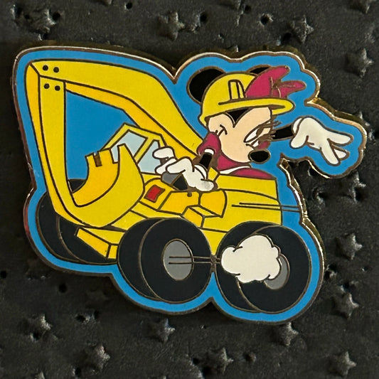 2004 - Minnie Mouse - Driving Excavator - Construction Worker - Disney Pin