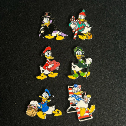 FULL SET - 2025 - Donald Duck - Hidden Disney - Holiday Series - 6 Pins