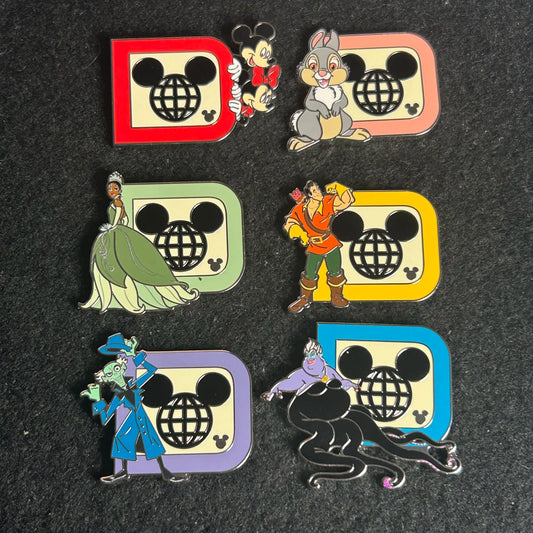 FULL SET - 2025 - 25 Years - WDW - D - Logo - HD - 6 Pins