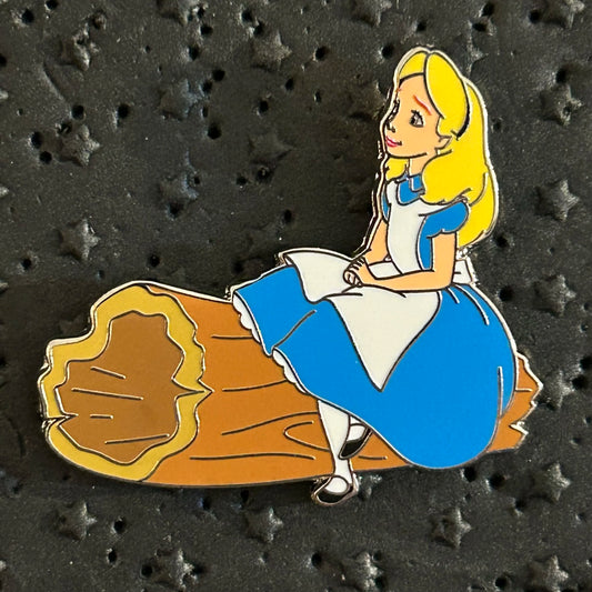 2024 - Alice in Wonderland - Sitting On A Log - Disney Pin