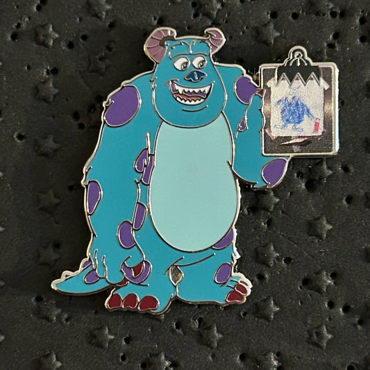 2023 - Sully - Holding Drawing of Him and Boo - Monsters Inc - Disney Pin
