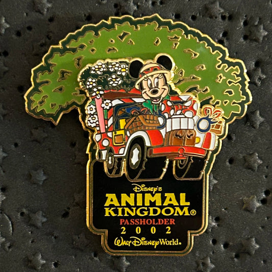 2002 - Minnie Mouse Driving Flower Truck - Passholder Exclusive - LE 7,500 - Disney Pin on Pin
